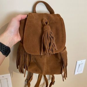 ASOS leather boho mini backpack